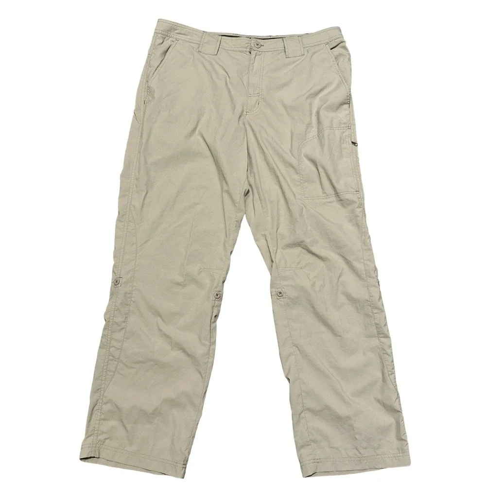 Columbia Mens Field Gear Omni Shield Pants Size 38x32 Beige Roll Up Pants